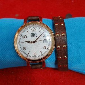 Frye Double Wrap Studded Ladies Wrist Watch